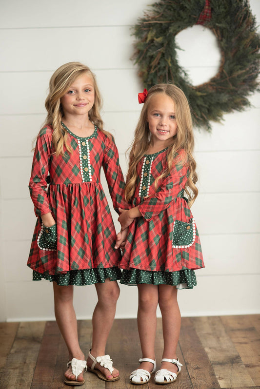 Holiday Plaid Christmas Dress
