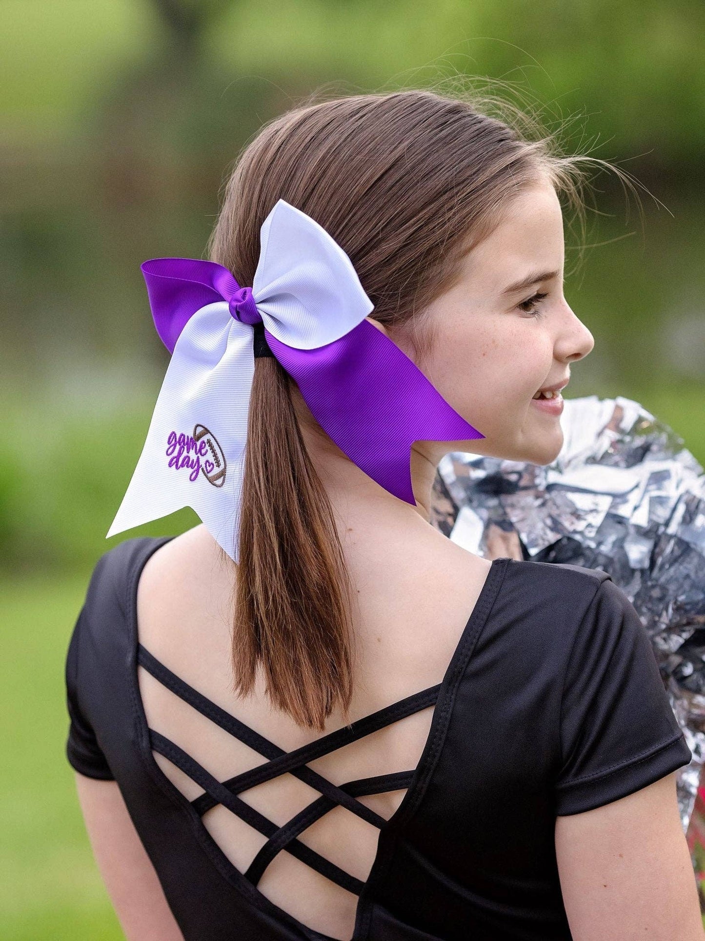 Game Day Embroidered Cheer Bows