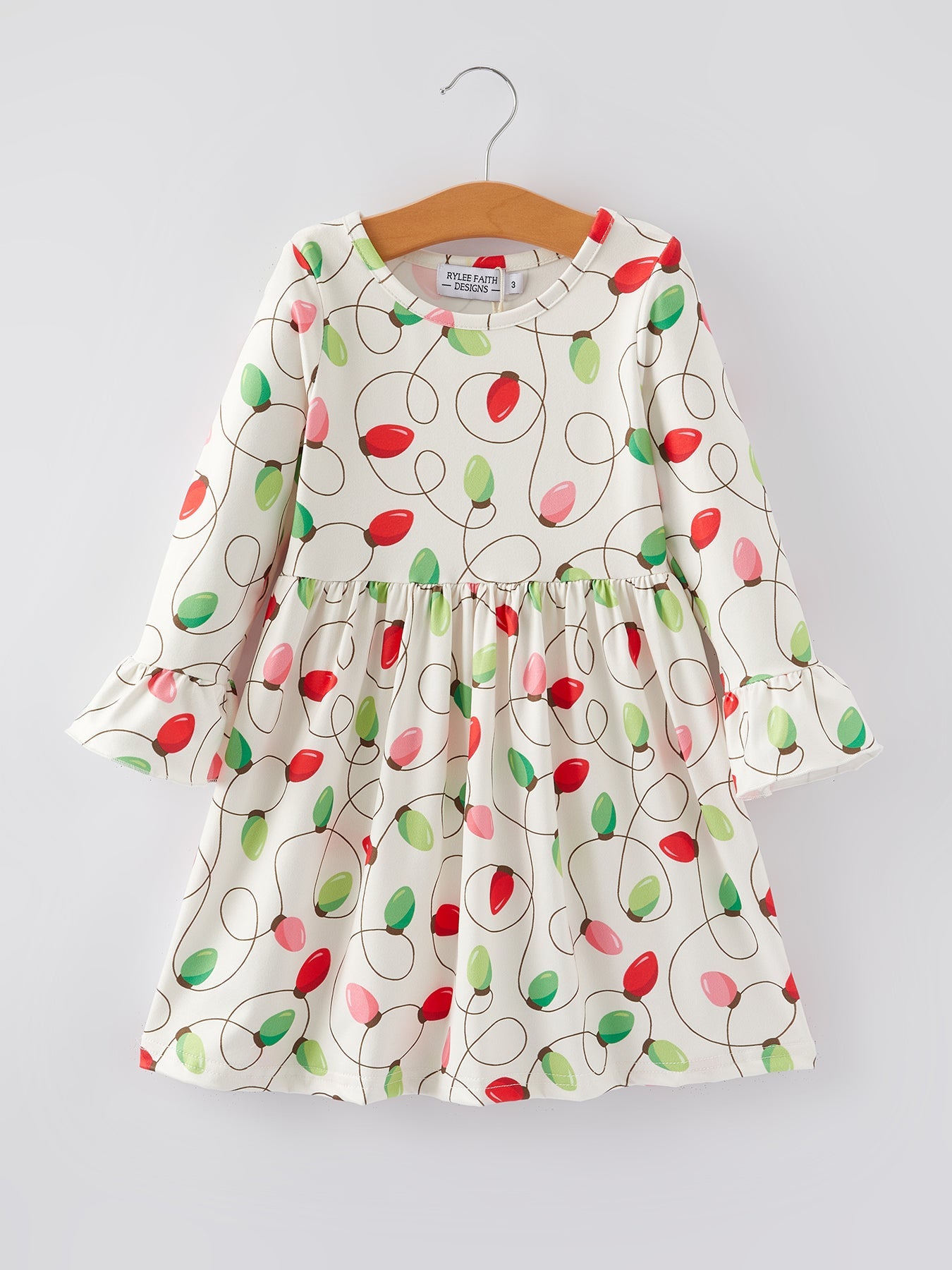 Christmas Lights Girls Dress
