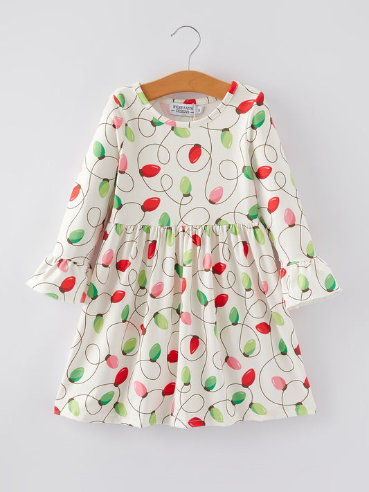Christmas Lights Girls Dress