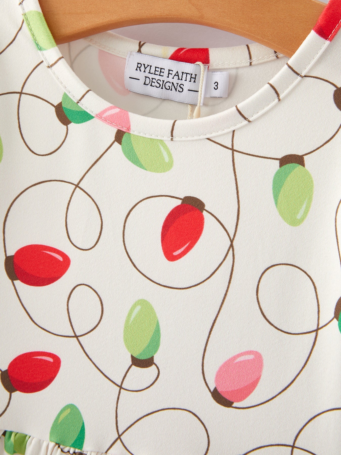 Christmas Lights Girls Dress