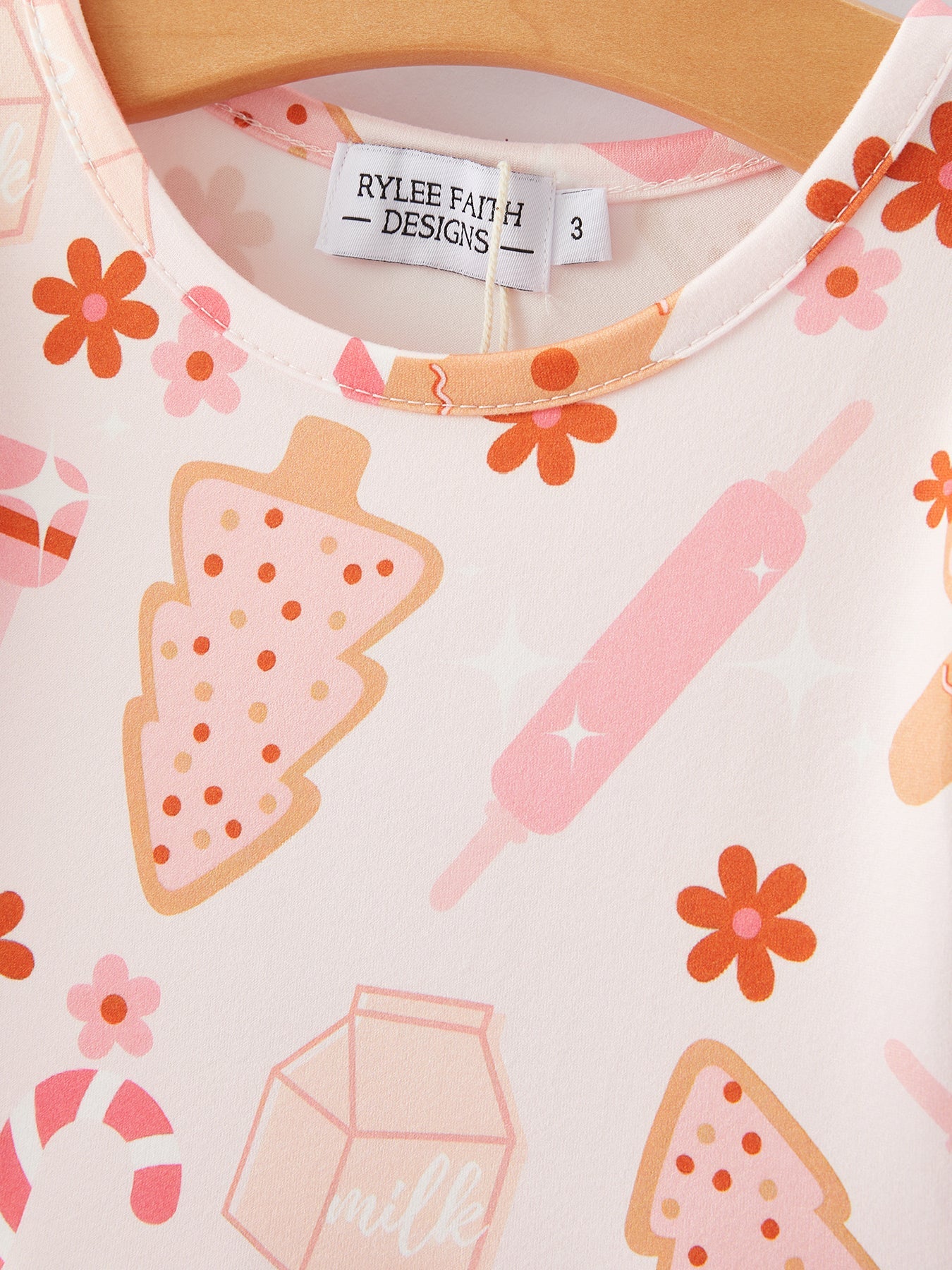 Christmas Gingerbread Print Dress