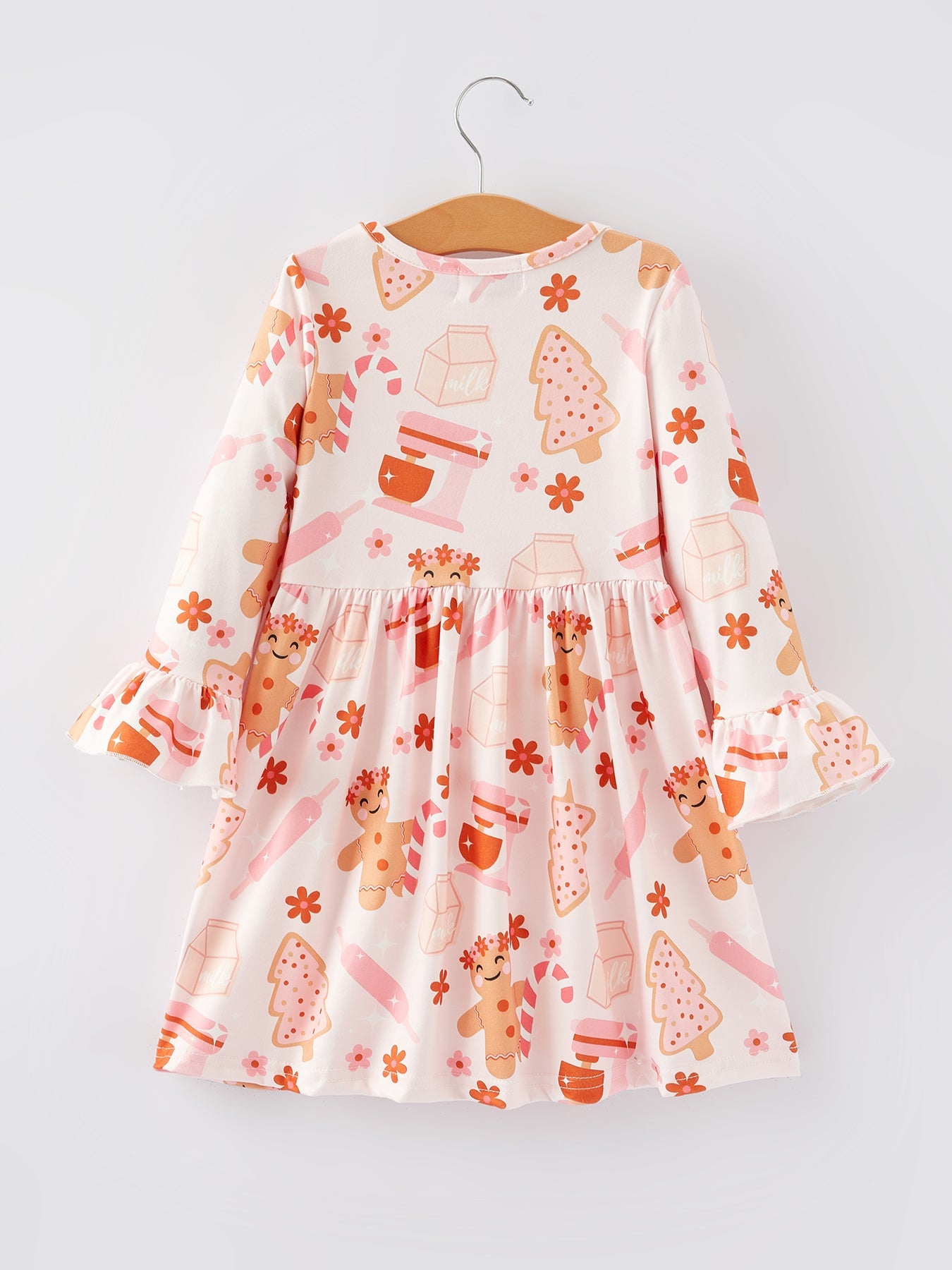 Christmas Gingerbread Print Dress