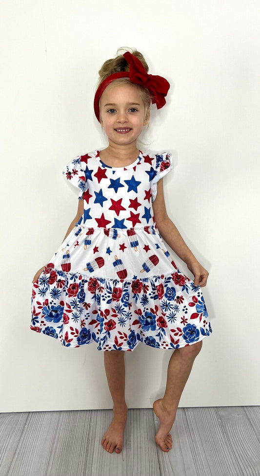 Red, White & Blooms Dress