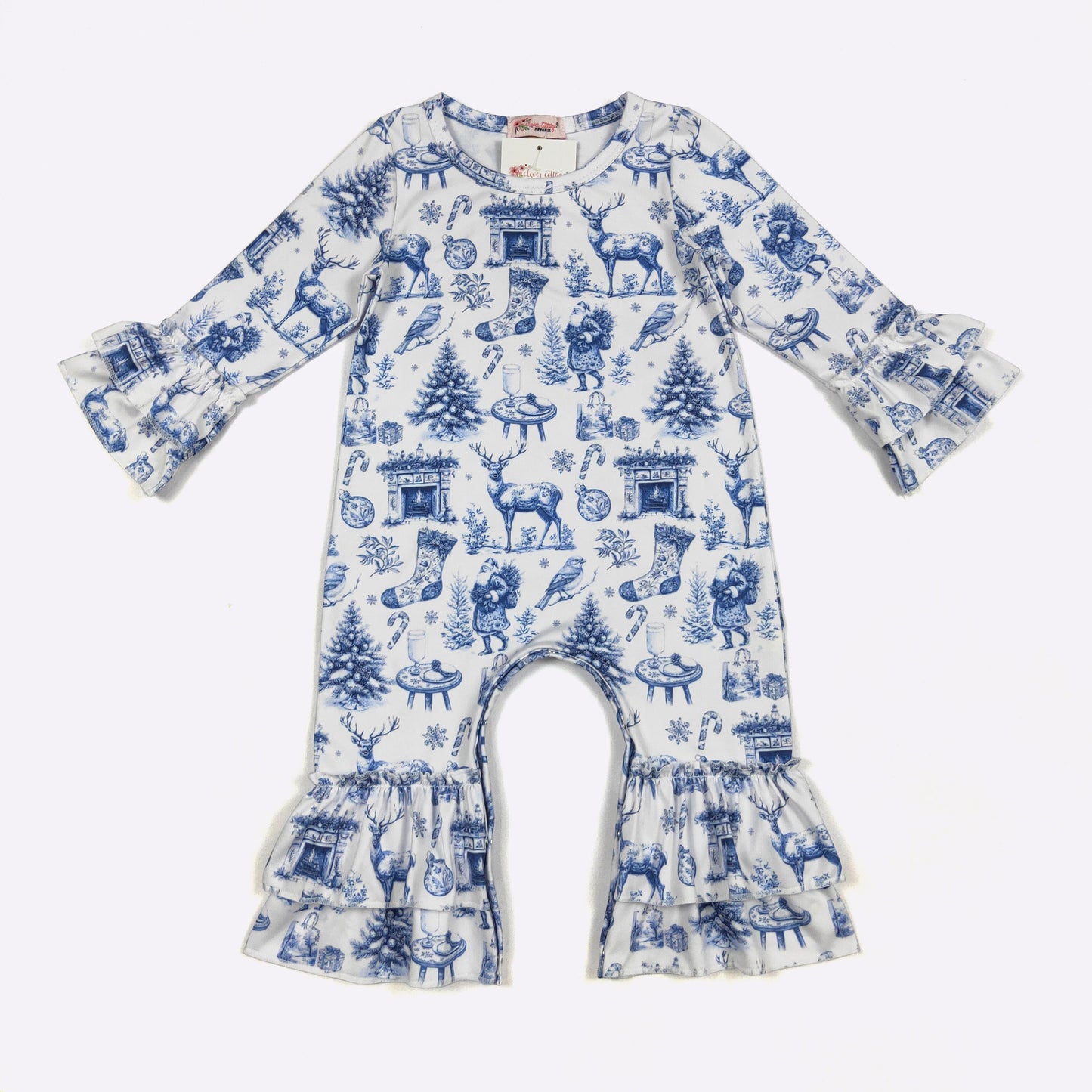 Christmas Toile Infant Romper