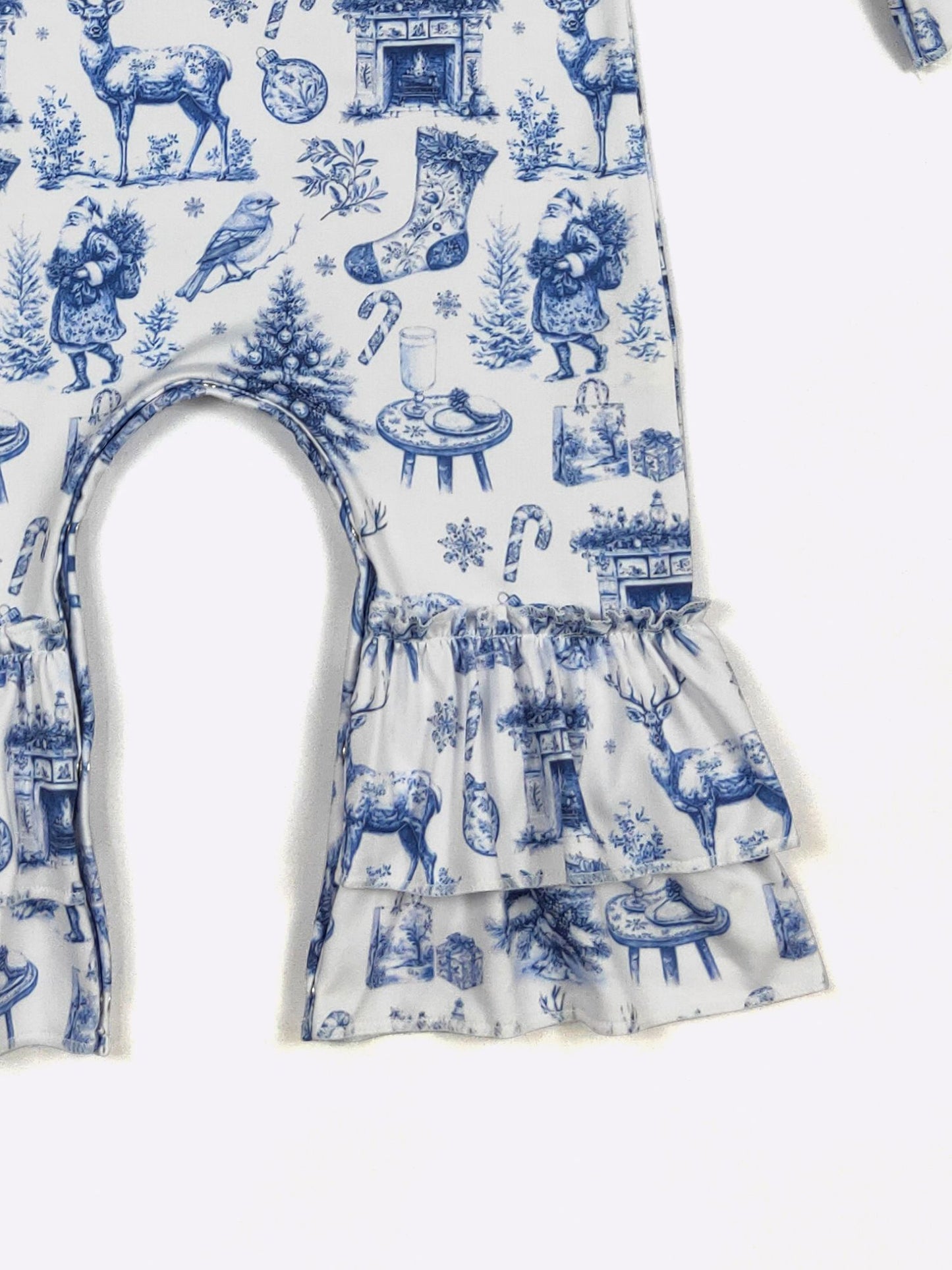 Christmas Toile Infant Romper