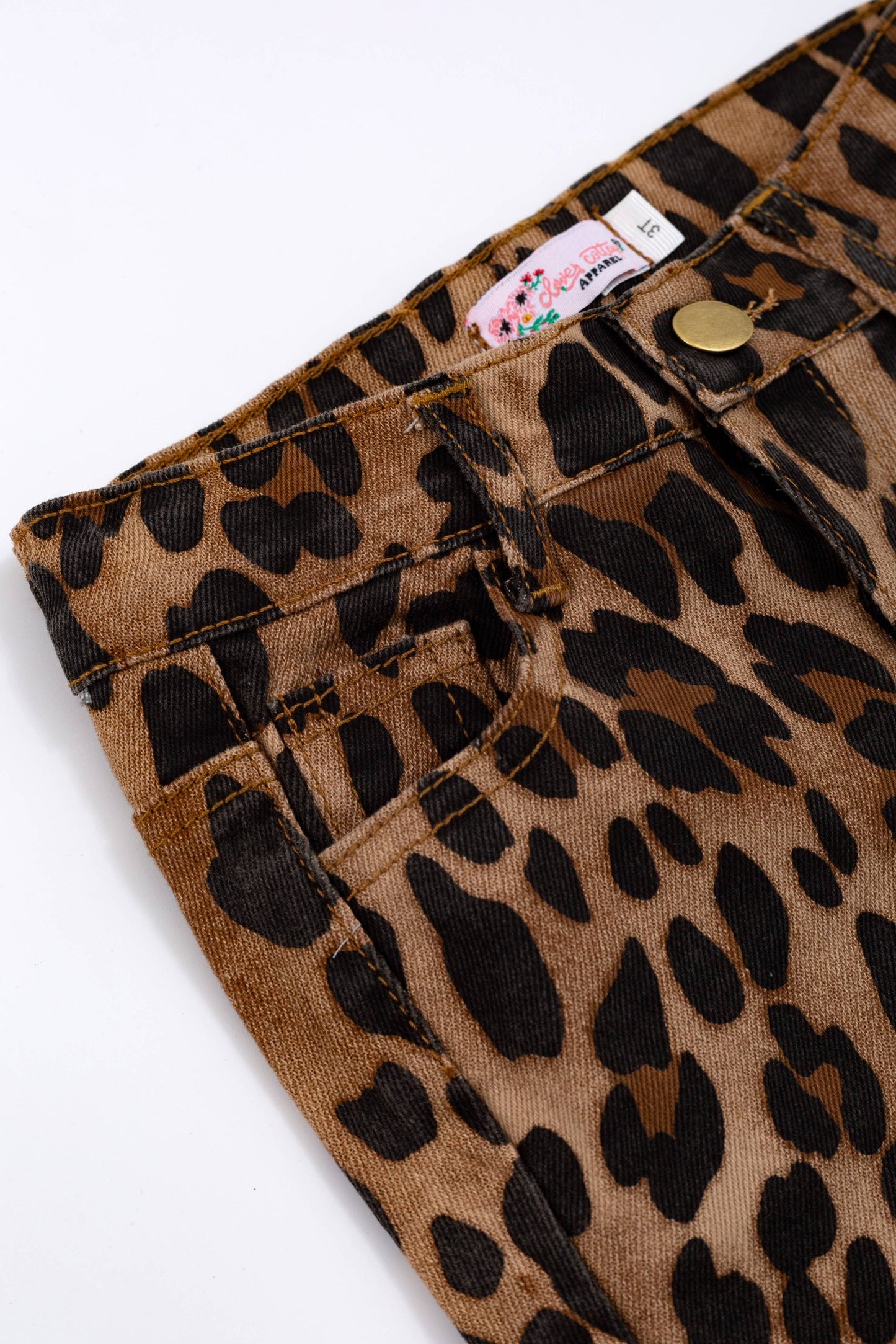 Cheetah Flare Denim