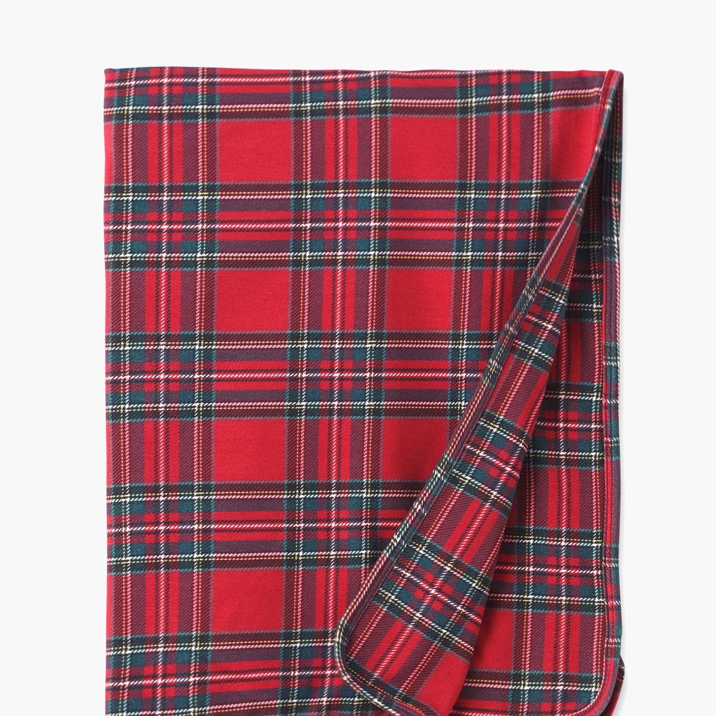 Christmas Bamboo Baby Stroller Blanket – Classic Red Tartan Plaid