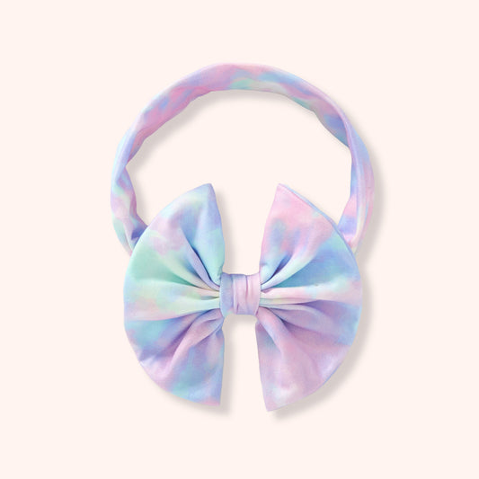 Cotton Candy Swirl - Bow Headband