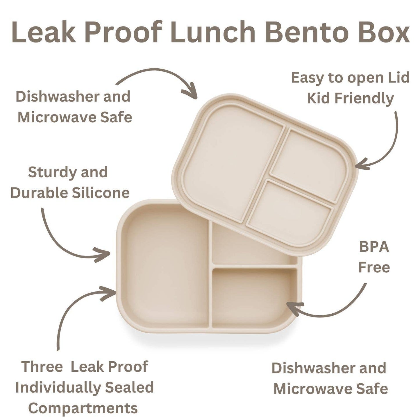 Leakproof Silicone Bento Box - Coco {Ali + Oli}