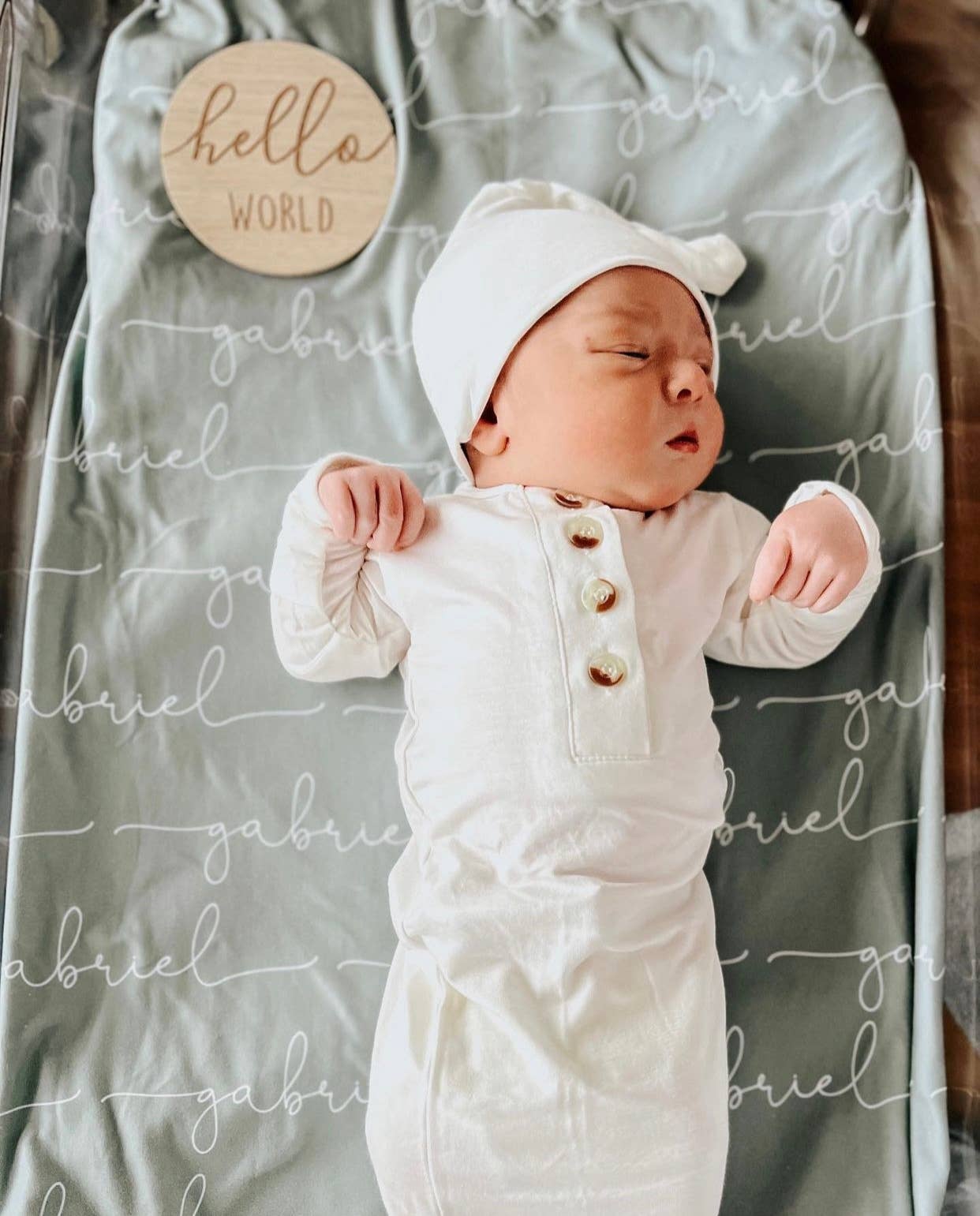 Baby Gown & Hat Set