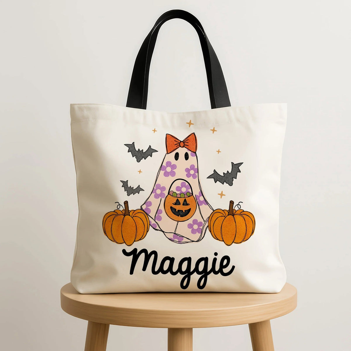 Ghost Girl Trick Or Treat Bag - zoey