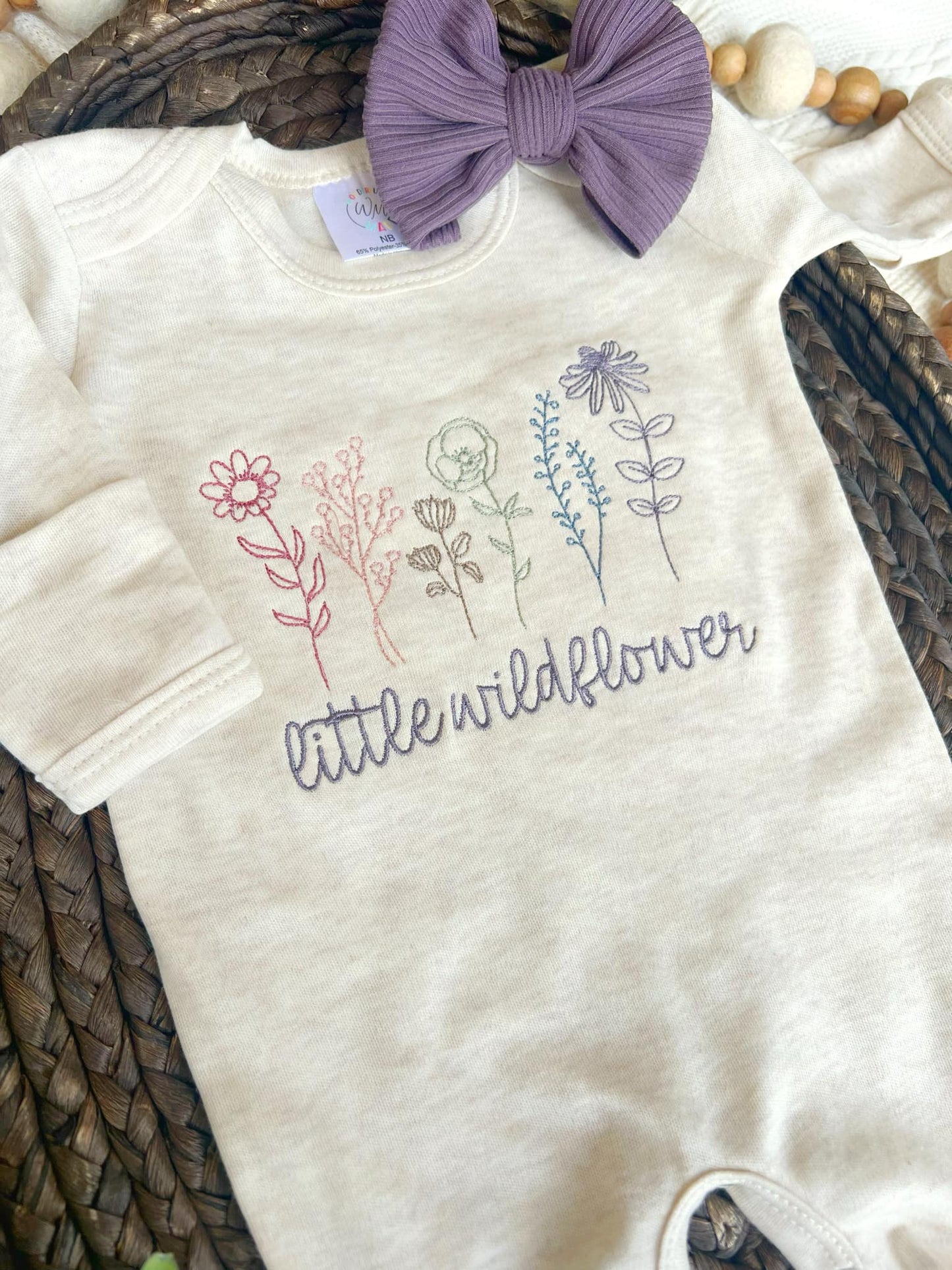 Embroidered Infant Romper | Little Wildflower