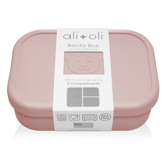 Leakproof Silicone Bento Box - Rose {Ali + Oli}