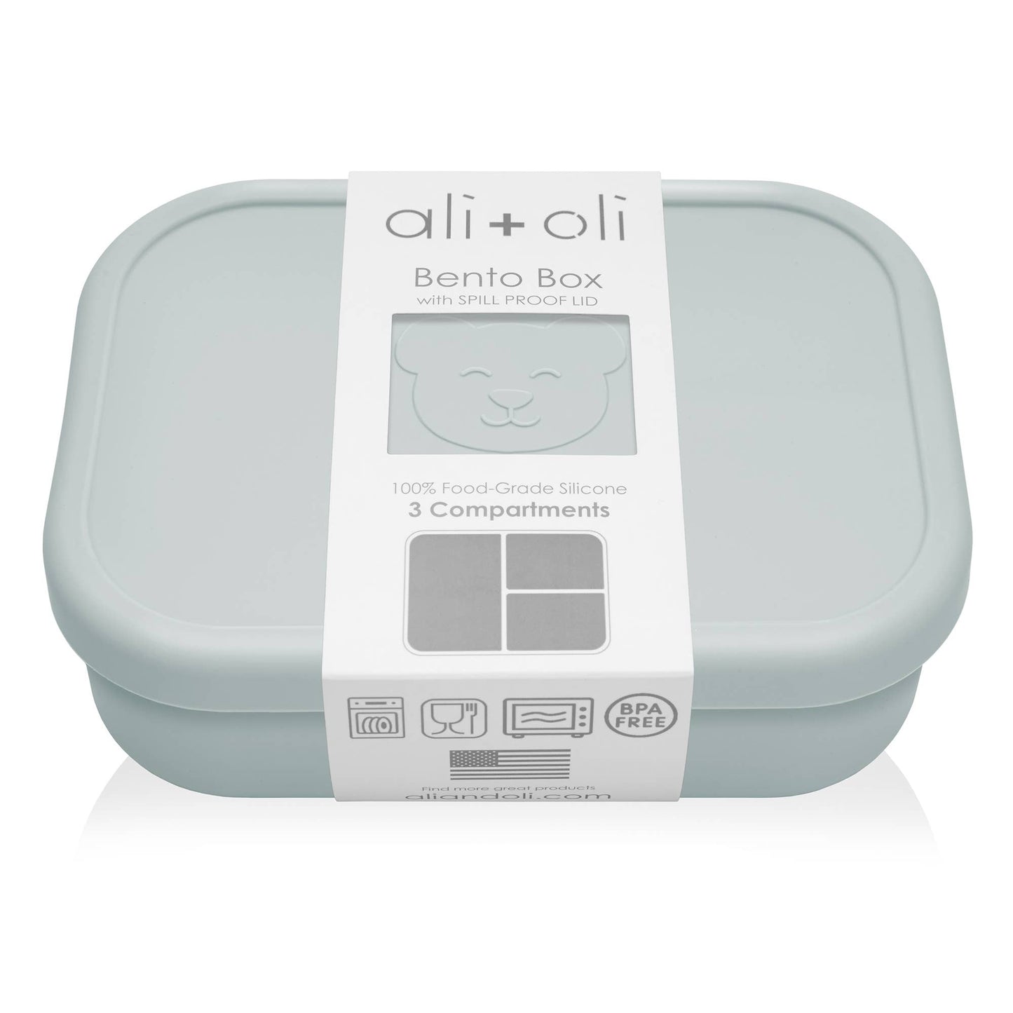 Leakproof Silicone Bento Box  - Blue  {Ali + Oli}