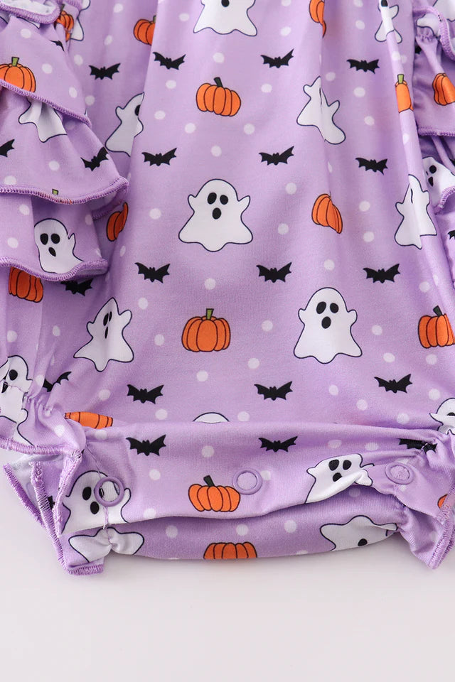 A Purple Halloween Infant Bubble Romper