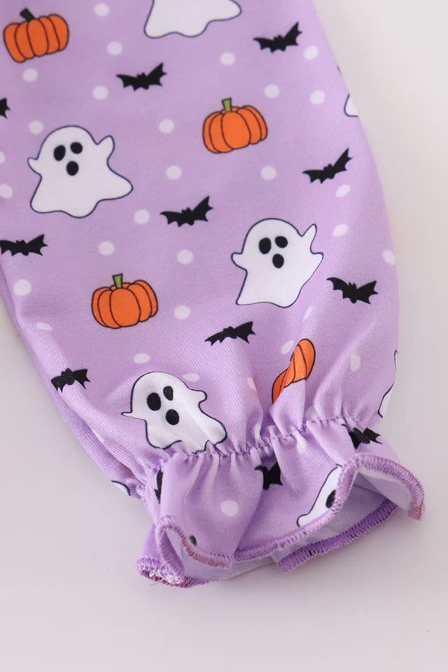 A Purple Halloween Infant Bubble Romper