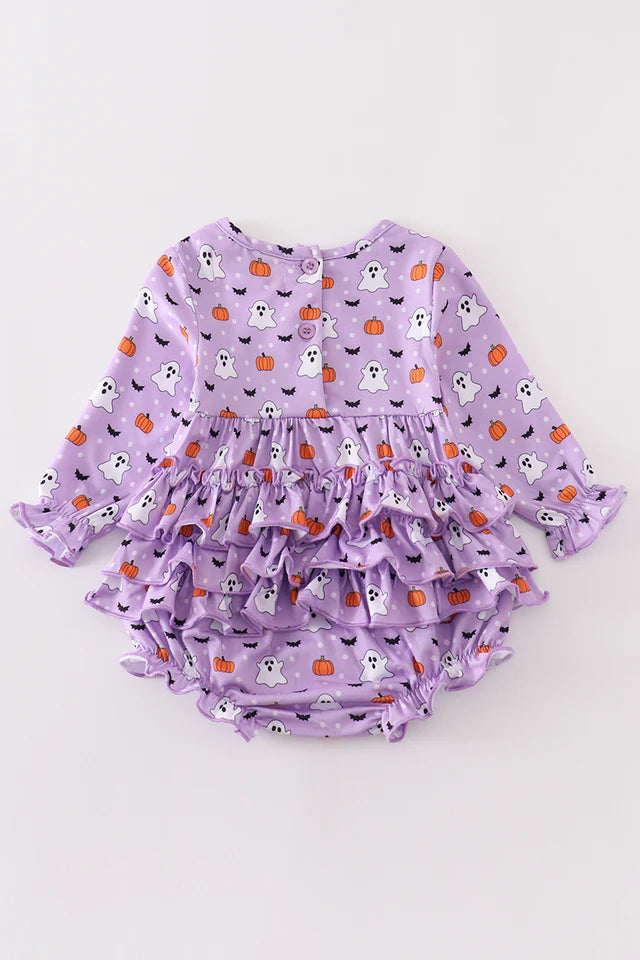 A Purple Halloween Infant Bubble Romper