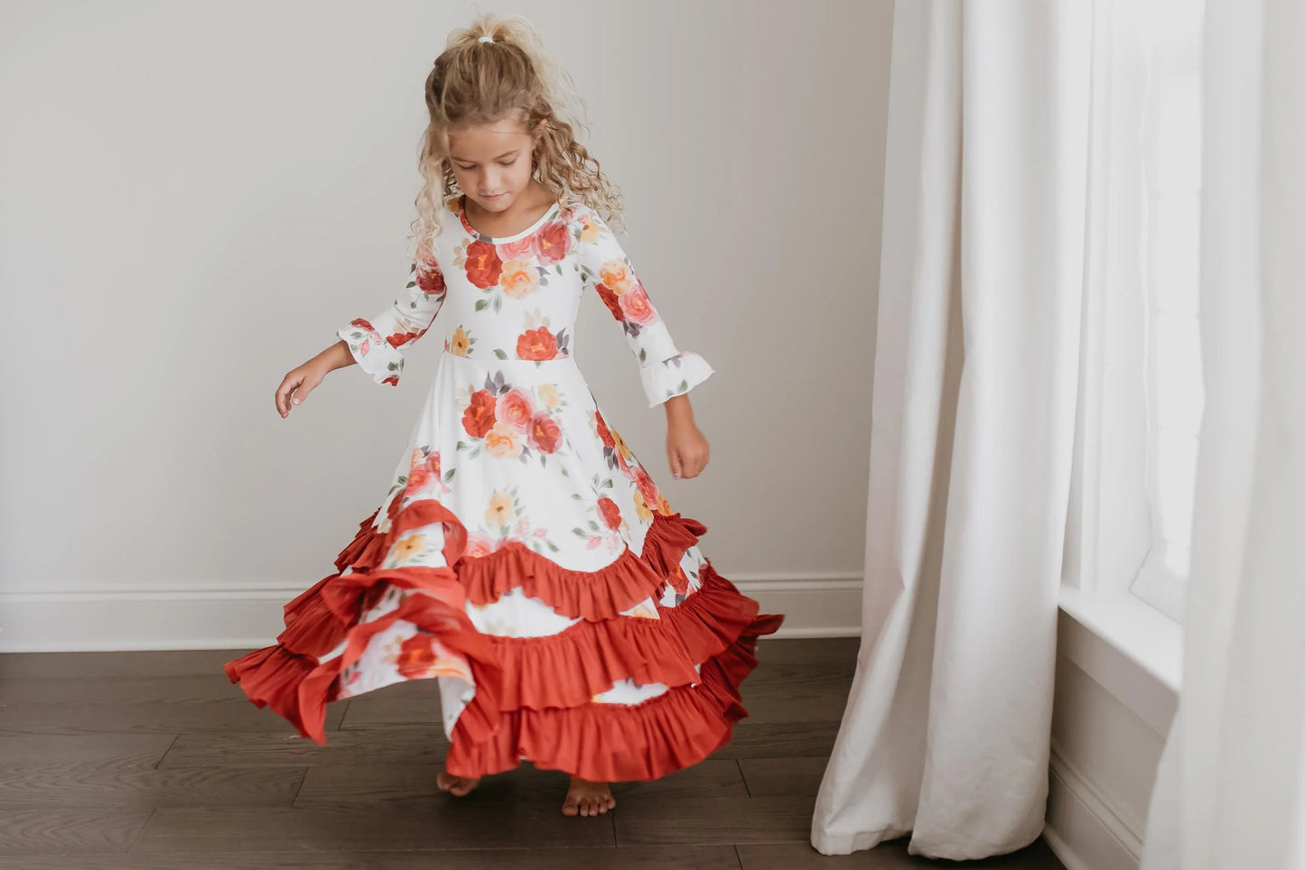 Ruffles Dress - Harvest Floral