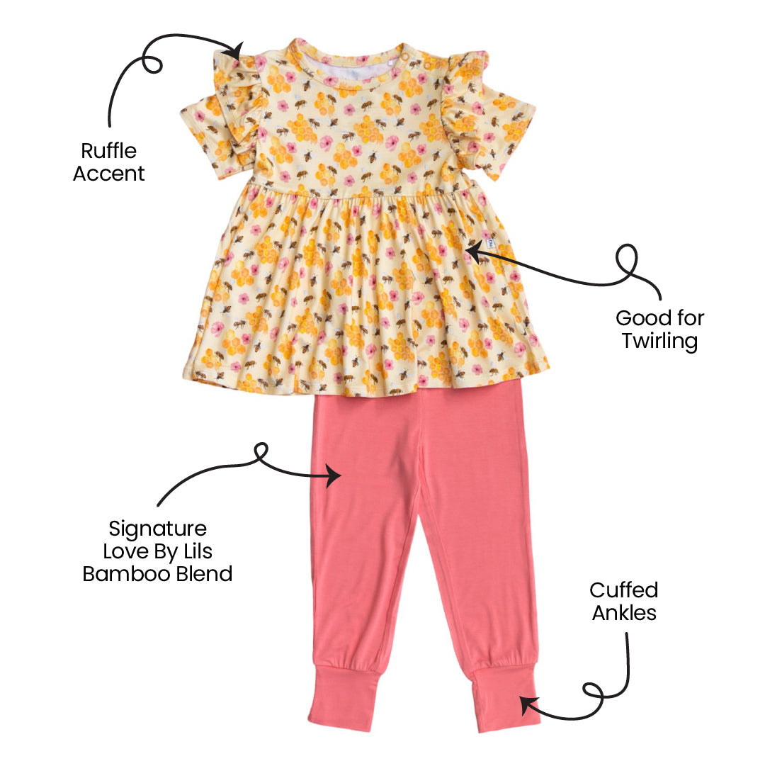 BellaGrace Bamboo Short Sleeve Tunic + Legging Set