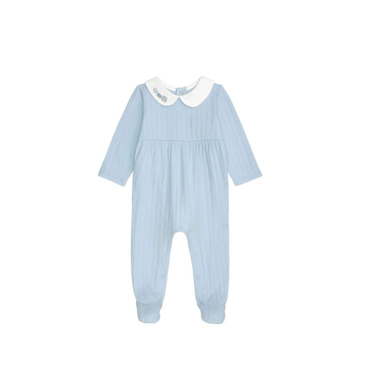 Blue Layette Train Sleeper by Mud Pie