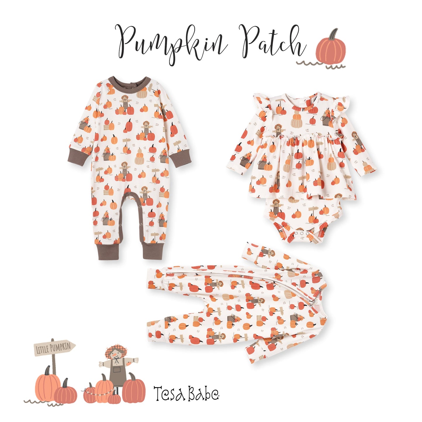 Pumpkin Patch Girls' Dress – Soft Bamboo Fall Favorite