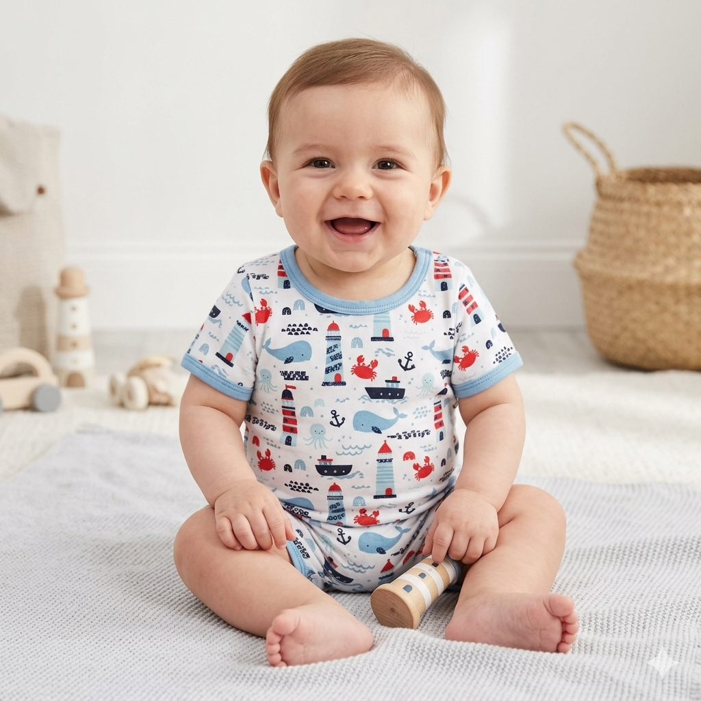 Nautical Boy Infant Romper