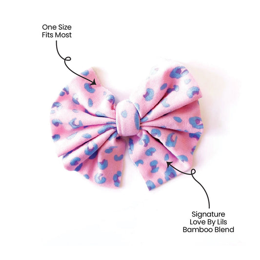 Lillian Leopard Bamboo Tied Bow