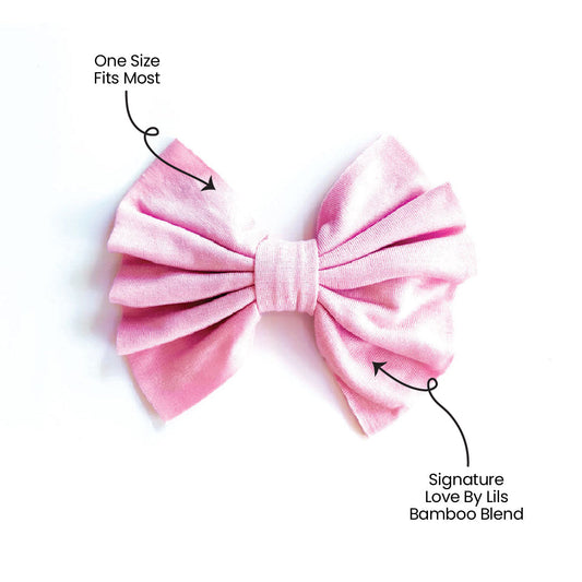 Lillian Pink Bamboo Tied Bow