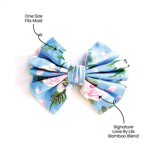 Lillian Floral Bamboo Tied Bow