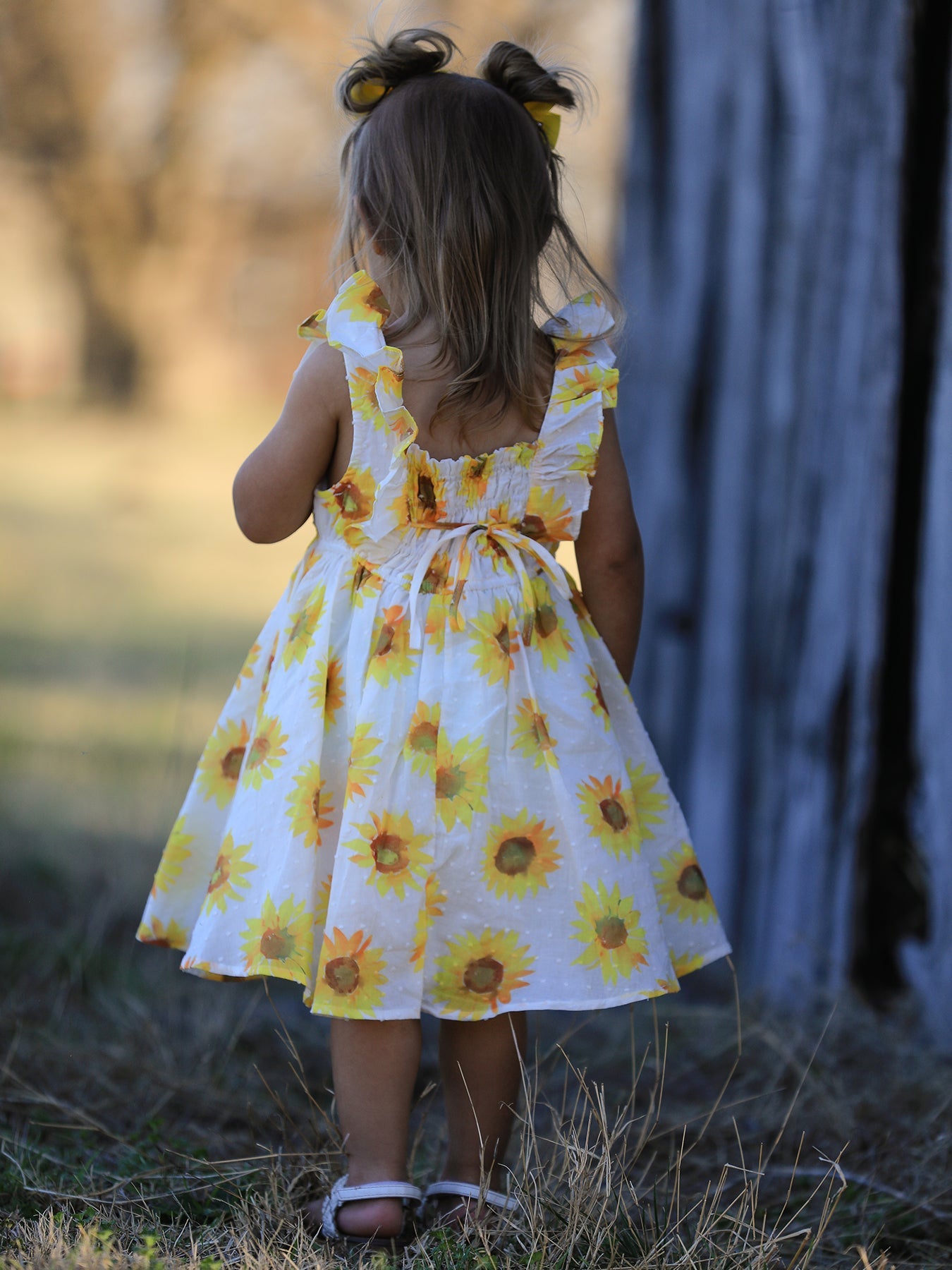 Sunflower Girls Smocked Ruffle Dress