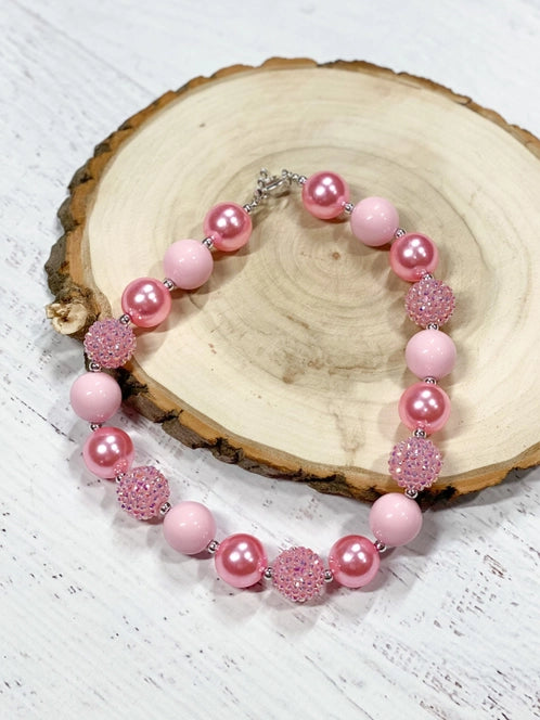 Bubblegum Necklace - Pink Rhinestone