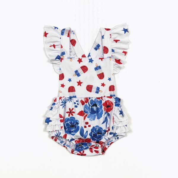 Red, White & Blue Infant Romper