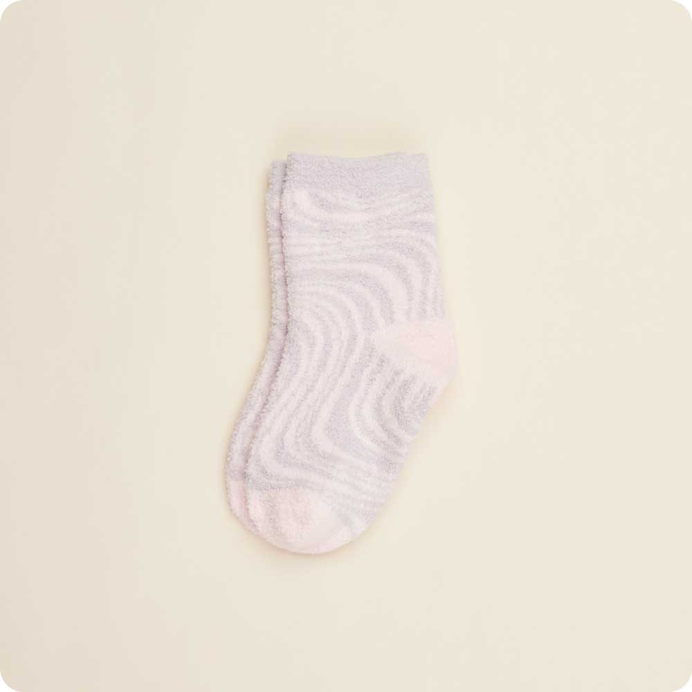 Single sock with wavy pattern on a light beige background