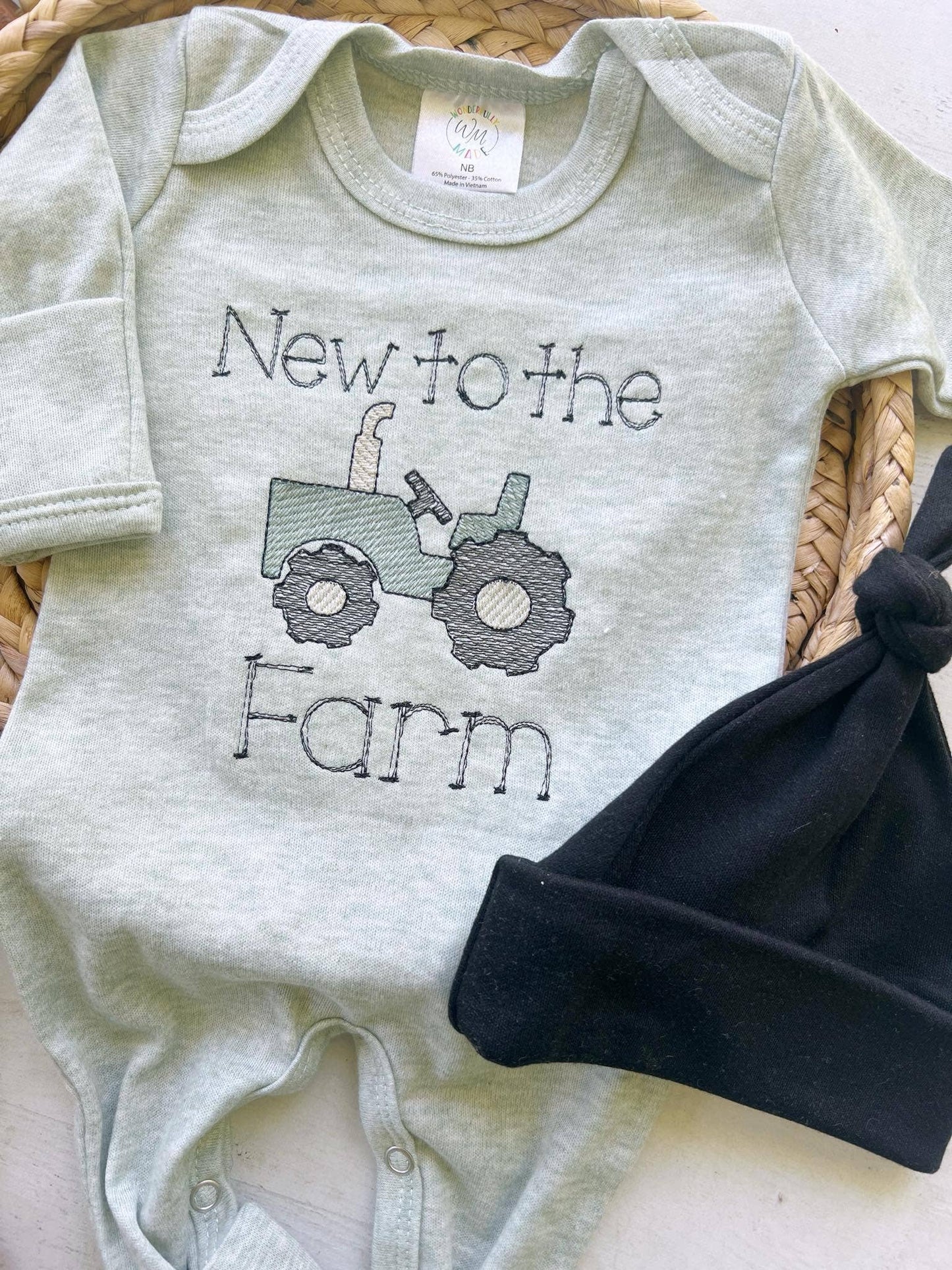 Embroidered Infant Romper | New To The Farm