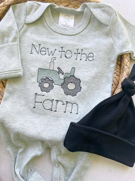 Embroidered Infant Romper | New To The Farm