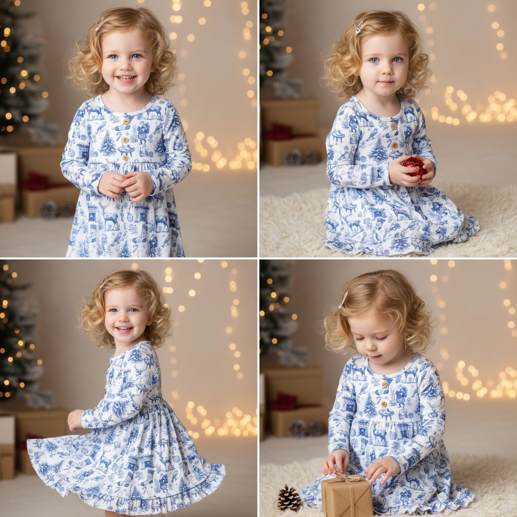 Christmas Toile Dress