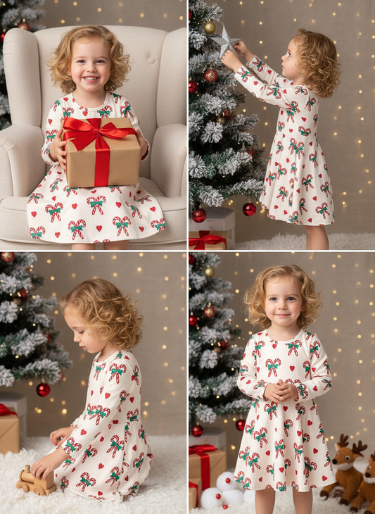 Candy Cane Girls Dress