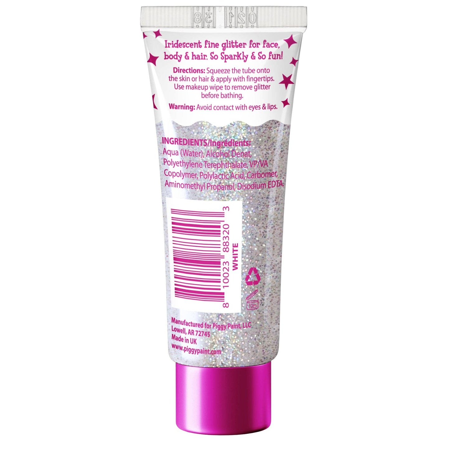 Piggy Paint Glitter Gel - White