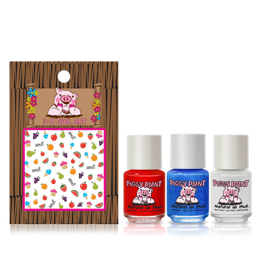 U.S. of YAY! Polish Set Non-Toxic Kids Nail Polish by Piggy Paint