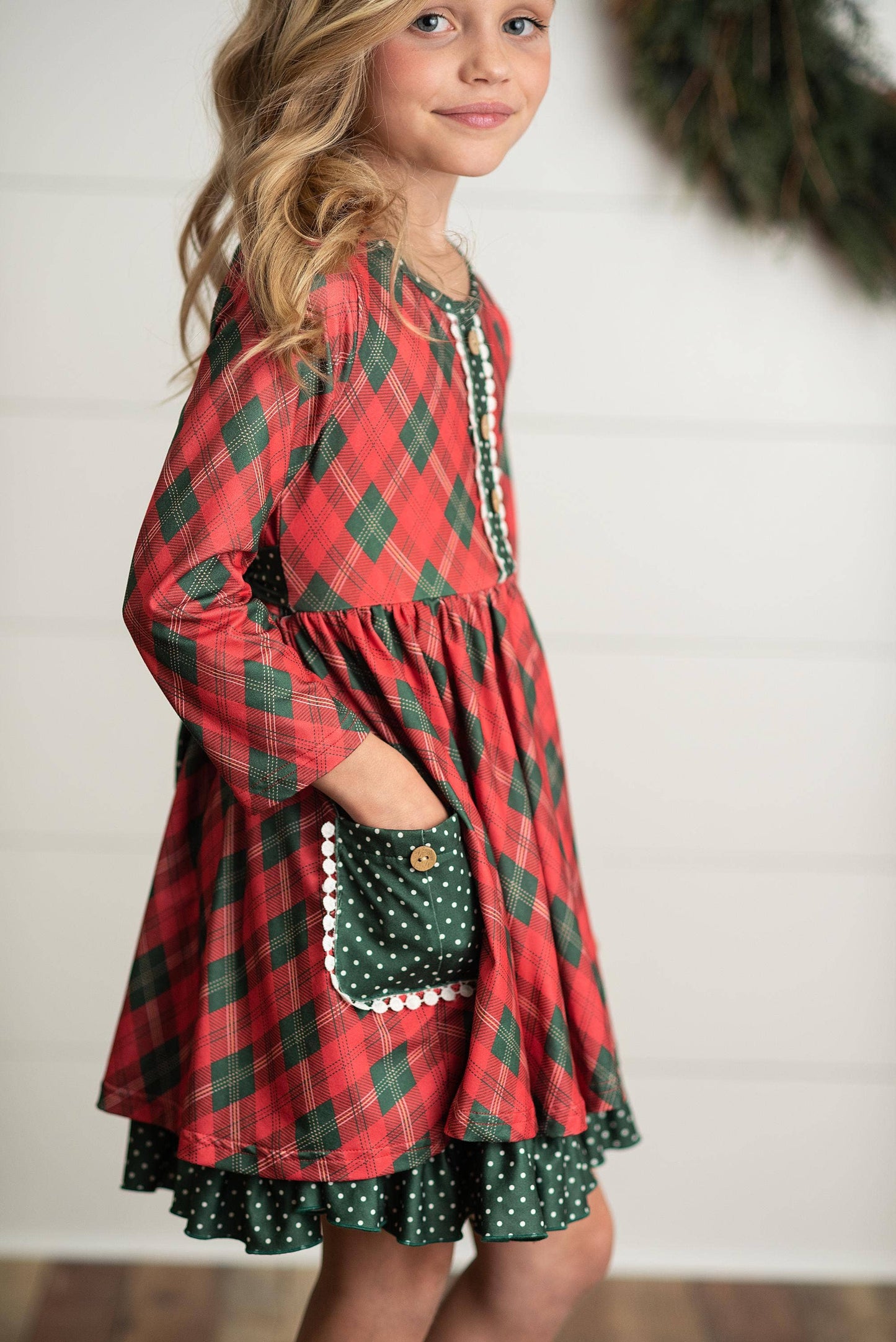 Holiday Plaid Christmas Dress