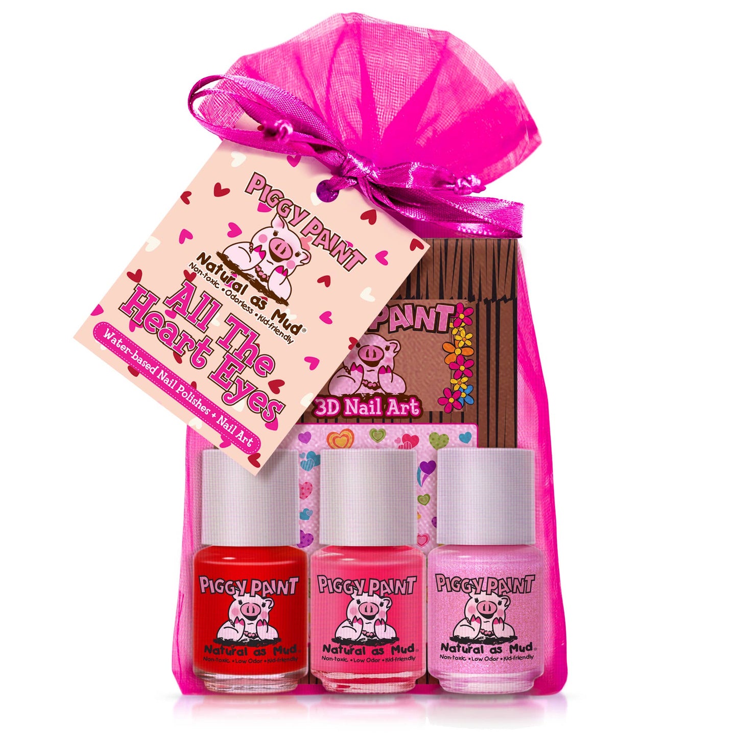 All the Heart Eyes Polish Gift Set Non-Toxic Kids Nail Polish by Piggy Paint