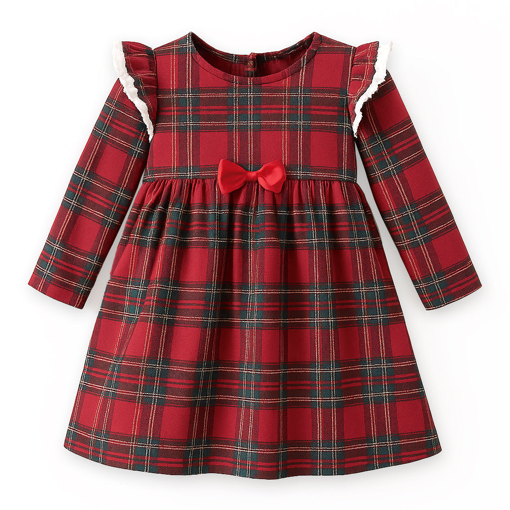 Christmas Bamboo Holiday Dress – Classic Red Tartan Plaid