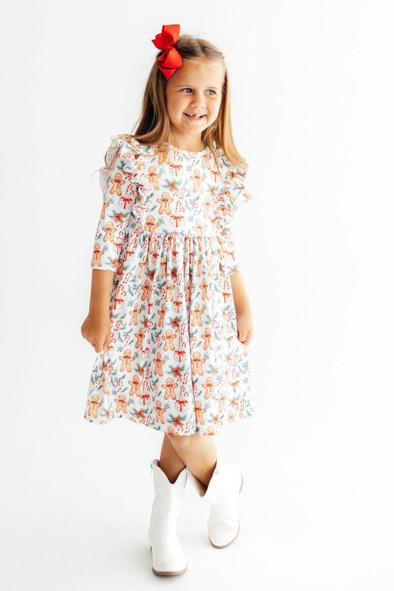Gingerbread Lane Ruffle Twirl Dress