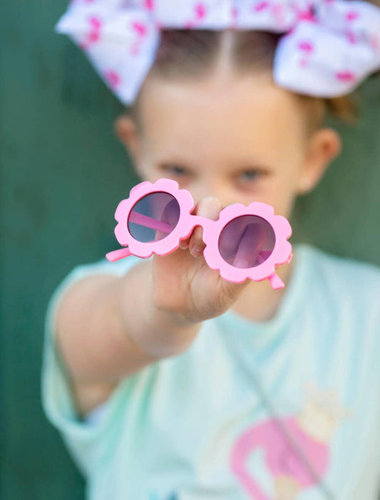 Pink Flower Sunglasses for Girls